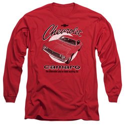 Chevy Long Sleeve Shirt Retro Camaro Red Tee T-Shirt
