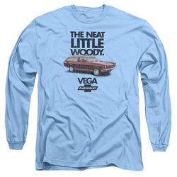 Chevy Long Sleeve Shirt Vega Woody Light Blue Tee T-Shirt