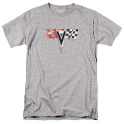 Chevy Shirt 2ND Gen Vette Nose Emblem Athletic Heather T-Shirt