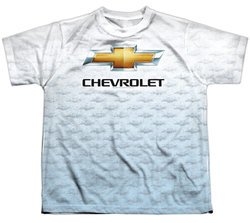 Chevy Shirt Chevrolet Logo 2 Sublimation Youth Shirt Front/Back Print