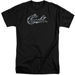 Chevy Shirt Chevrolet Script Tall Black T-Shirt