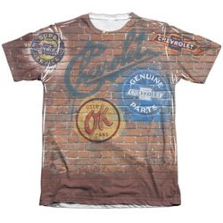 Chevy Shirt Chevrolet Shop Wall Poly/Cotton Sublimation Shirt