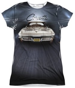 Chevy Shirt Corvette Sting Ray Sublimation Juniors Shirt Front/Back Print