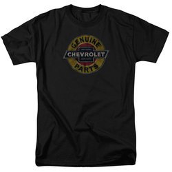 Chevy Shirt Genuine Parts Distressed Sign Black T-Shirt