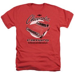 Chevy Shirt Retro Camaro Heather Red T-Shirt