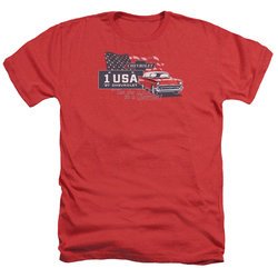 Chevy Shirt See The USA Chevrolet Heather Red T-Shirt