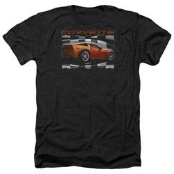Chevy Shirt ZO6 checkered Heather Black T-Shirt