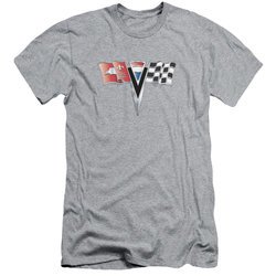 Chevy Slim Fit Shirt 2ND Gen Vette Nose Emblem Athletic Heather T-Shirt