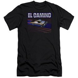 Chevy Slim Fit Shirt 85 El Camino Black T-Shirt