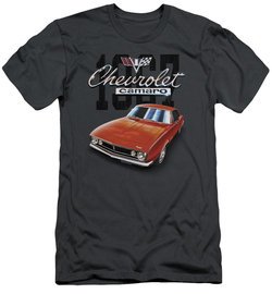 Chevy Slim Fit Shirt Chevrolet 1967 Red Classic Camaro Charcoal T-Shirt