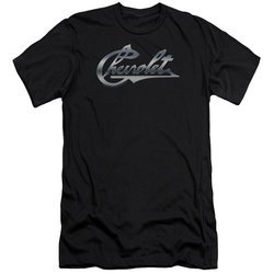 Chevy Slim Fit Shirt Chevrolet Script Black T-Shirt