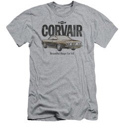Chevy Slim Fit Shirt Retro Corvair Sports Grey T-Shirt