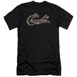 Chevy Slim Fit Shirt Script Black T-Shirt