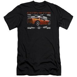 Chevy Slim Fit Shirt ZO6 checkered Black T-Shirt