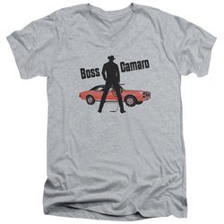 Chevy Slim Fit V-Neck Shirt Boss Sports Grey T-Shirt