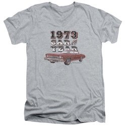 Chevy Slim Fit V-Neck Shirt Car Of The Year Sports Grey T-Shirt