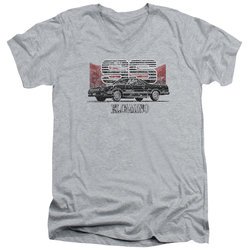 Chevy Slim Fit V-Neck Shirt El Camino SS Sports Grey T-Shirt