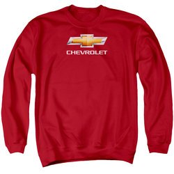 Chevy Sweatshirt Bow Tie Adult Red Sweat Shirt
