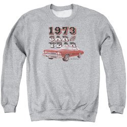 Chevy Sweatshirt Car Of The Year Adult Sports Grey Sweat Shirt