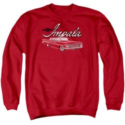 Chevy Sweatshirt Impala Adult Red Sweat Shirt