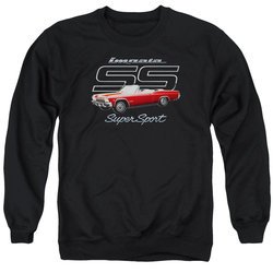 Chevy Sweatshirt Impala SS Adult Black Sweat Shirt