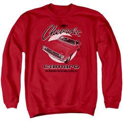 Chevy Sweatshirt Retro Camaro Adult Red Sweat Shirt
