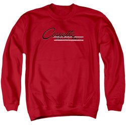 Chevy Sweatshirt Retro Stingray Adult Red Sweat Shirt