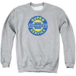 Chevy Sweatshirt Super Service Adult Athletic Heather Sweat Shirt