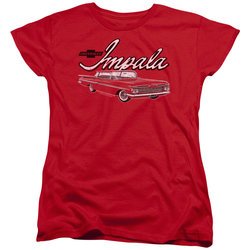 Chevy Womens Shirt Impala Red T-Shirt