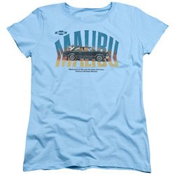 Chevy Womens Shirt Malibu Light Blue T-Shirt