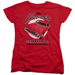 Chevy Womens Shirt Retro Camaro Red T-Shirt