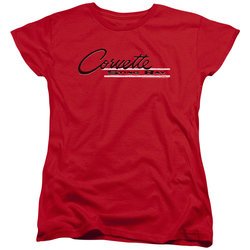 Chevy Womens Shirt Retro Stingray Red T-Shirt