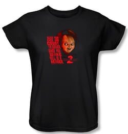 Click to get Childs Play 2 Ladies Tshirt Movie In Heaven Black Tee Shirt
