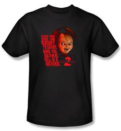 Child's Play 2 T-shirt Movie In Heaven Adult Black Tee Shirt