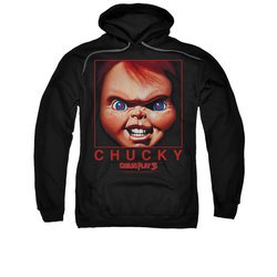 Child's Play 3 Hoodie Sweatshirt Chucky Squared Black Adult Hoody Sweat Shirt