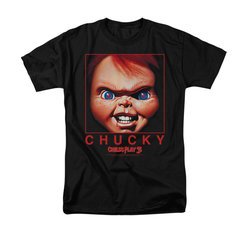 Child's Play 3 Shirt Chucky Squared Adult Black Tee T-Shirt