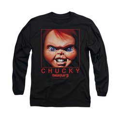 Child's Play 3 Shirt Chucky Squared Long Sleeve Black Tee T-Shirt
