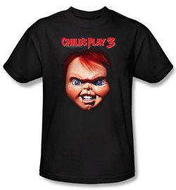 Child's Play 3 T-shirt Movie Chucky Adult Black Tee Shirt