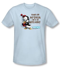 Click to get Chilly Willy Tshirt TV Show Hands Off Light Blue Slim Fit Tee Shirt