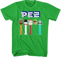 Christmas PEZ Dispenser Adult T-shirt - Green