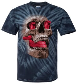 Click to get Cobra Skull Mens Biker Tshirt  Tie Dye Black Pinwheel