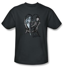 Corpse Bride T-Shirt Warner Bros Runaway Groom Charcoal Tee Shirt