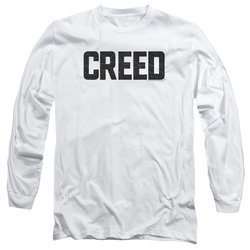 Creed Long Sleeve Shirt Cracked Logo White Tee T-Shirt