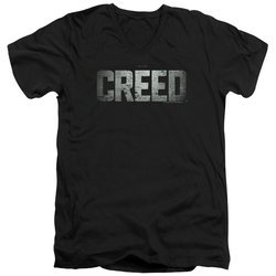 Creed Slim Fit V-Neck Shirt Logo Black T-Shirt
