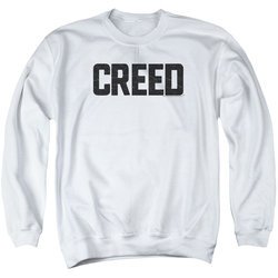 Creed Sweatshirt Cracked Logo Adult White Sweat Shirt