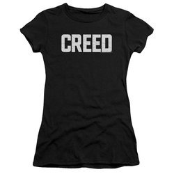 Creed Womens Shirt Cracked Logo Poster Black T-Shirt