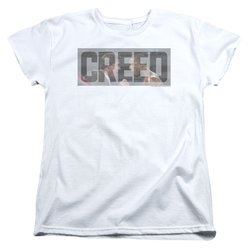 Creed Womens Shirt Pep Talk White T-Shirt