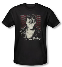 Cry Baby T-shirt Movie Drapes & Squares Black Slim Fit Tee Shirt