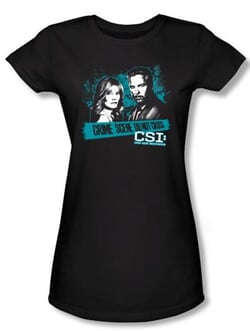 Click to get CSI Juniors Tshirt Cross The Line Girly Black Tee