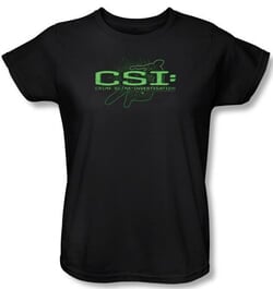 Click to get CSI Ladies Tshirt Sketchy Shadow Black Tee